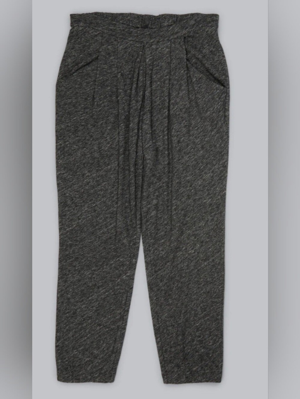 Eileen Fisher Organic Cotton & Wool Bias Twist Slouchy Ankle Pant. Size S